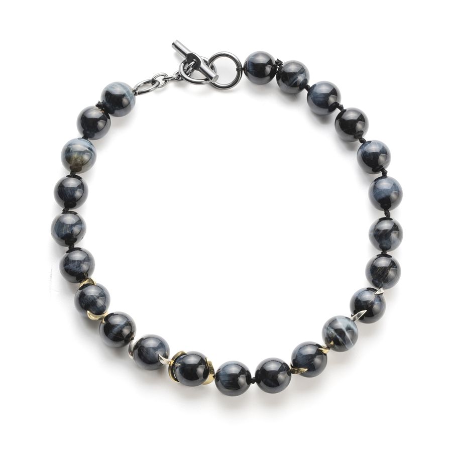 Collana occhio di tigre blu Totem | CLODT BLU